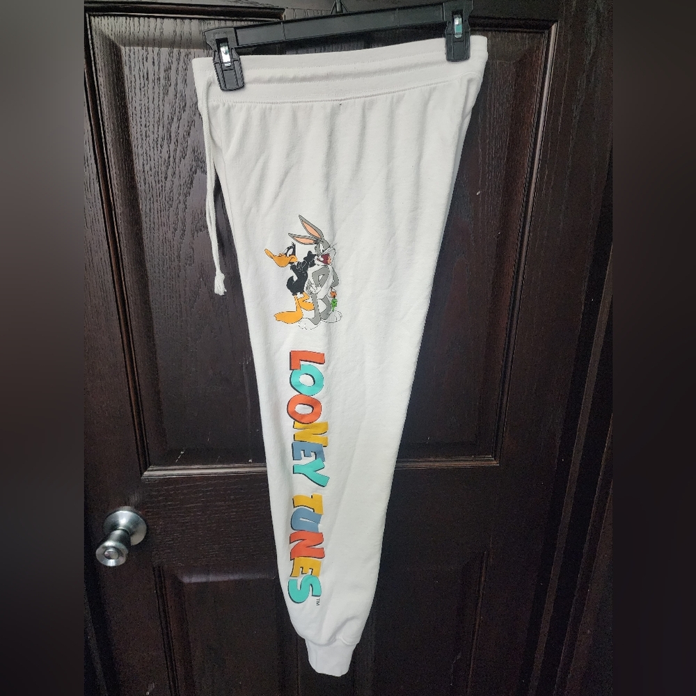 Warner Bros. Looney Tunes Women's Joggers - White with Multicolor Print